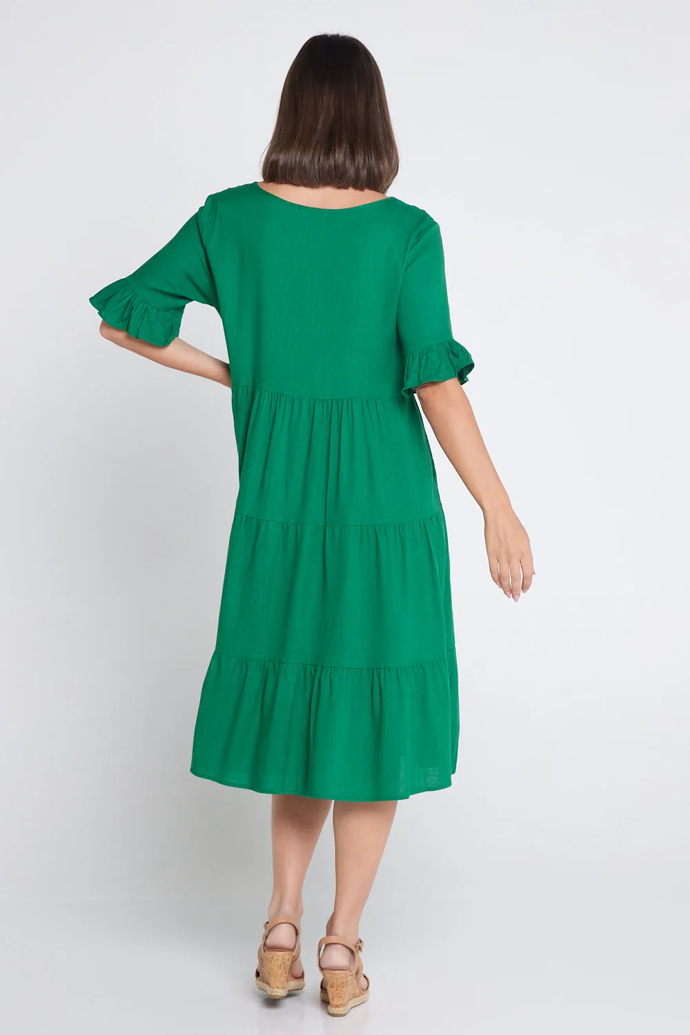 Jackson Linen Dress - Green