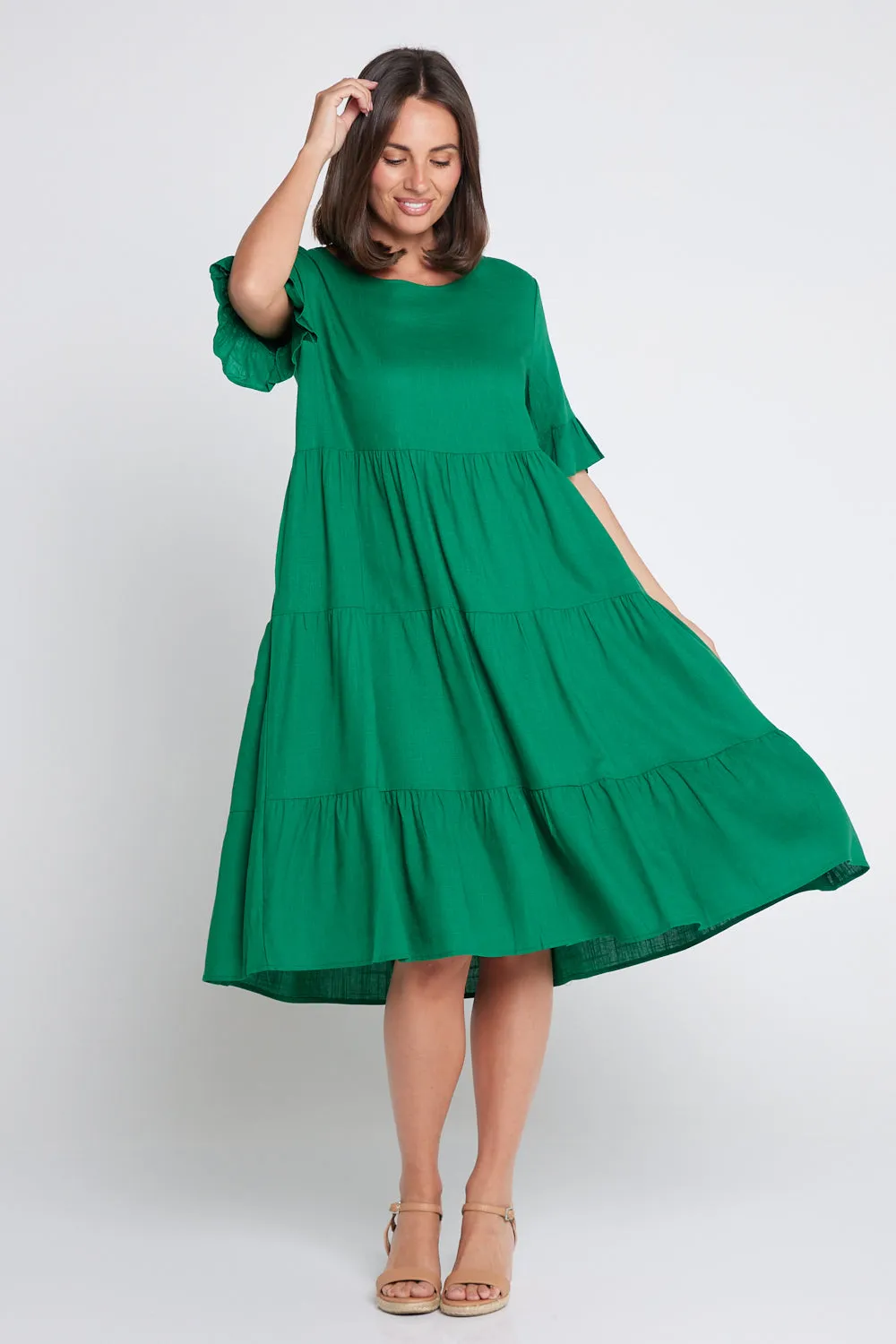 Jackson Linen Dress - Green