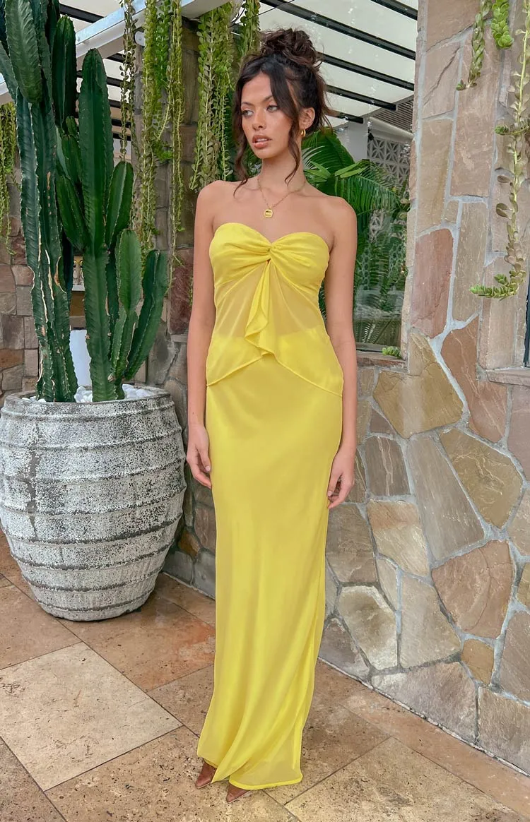 Jacqulin Yellow Maxi Skirt