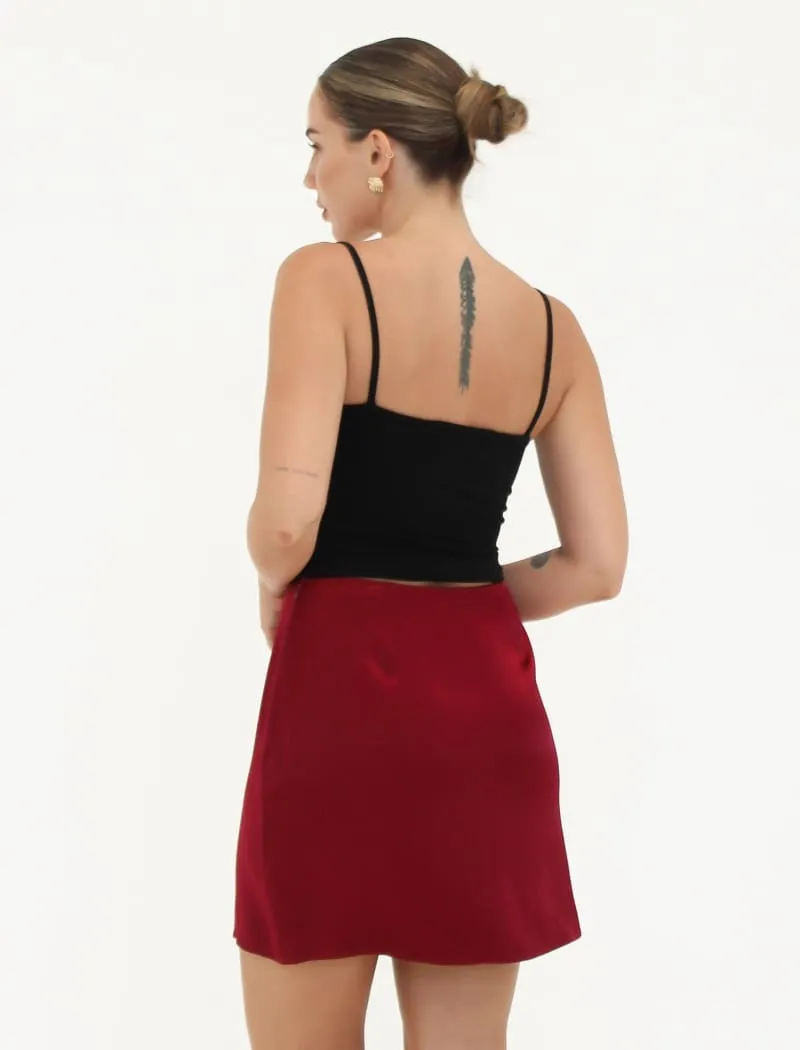 Kerrigan Mini Skirt | Merlot