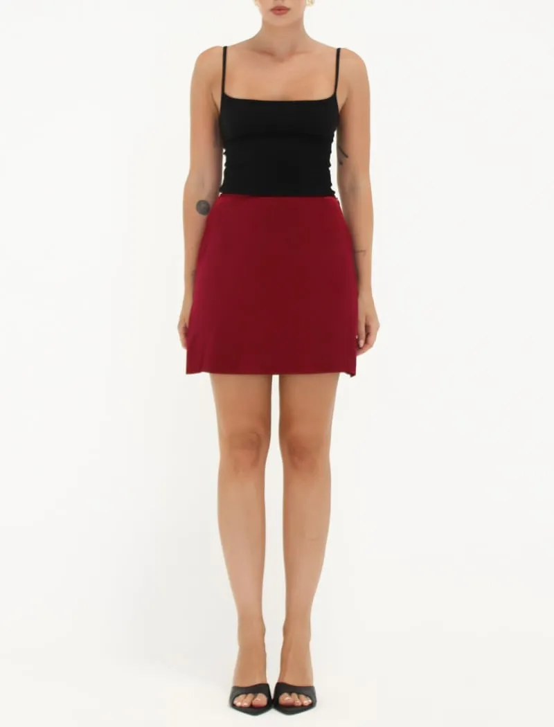 Kerrigan Mini Skirt | Merlot