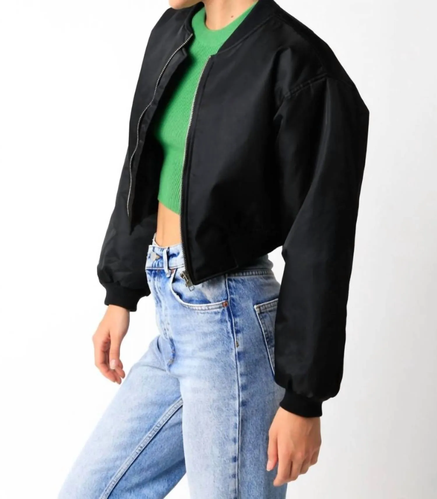 Khlo Bomber Jacket in Black