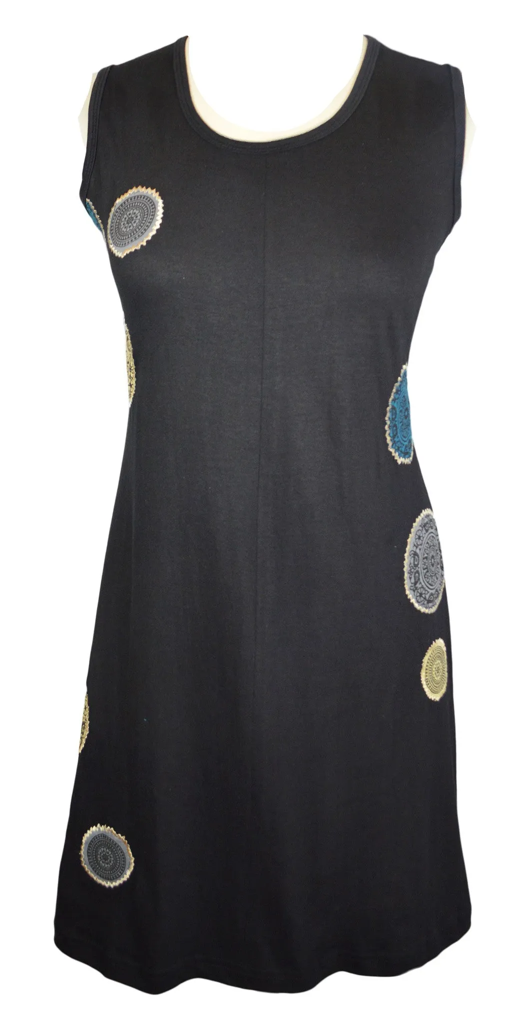 ladies-sleevless-dress-with-front-embroidery-sano-mandalahsd2006