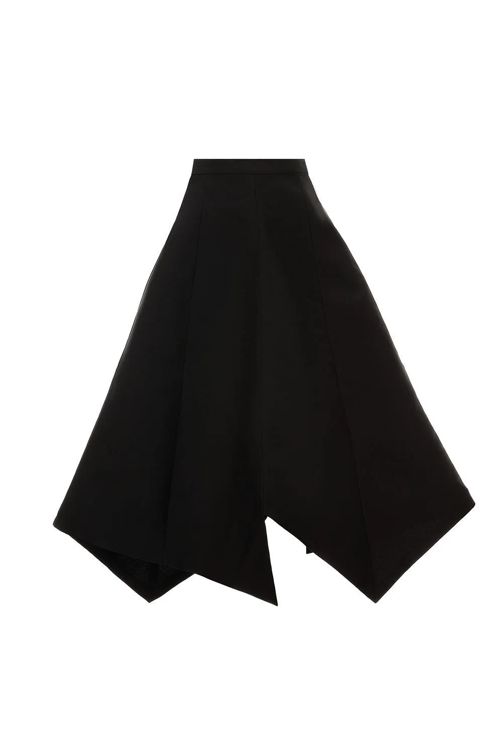 Lanna A-line Asymmetric Taffeta Midi Skirt