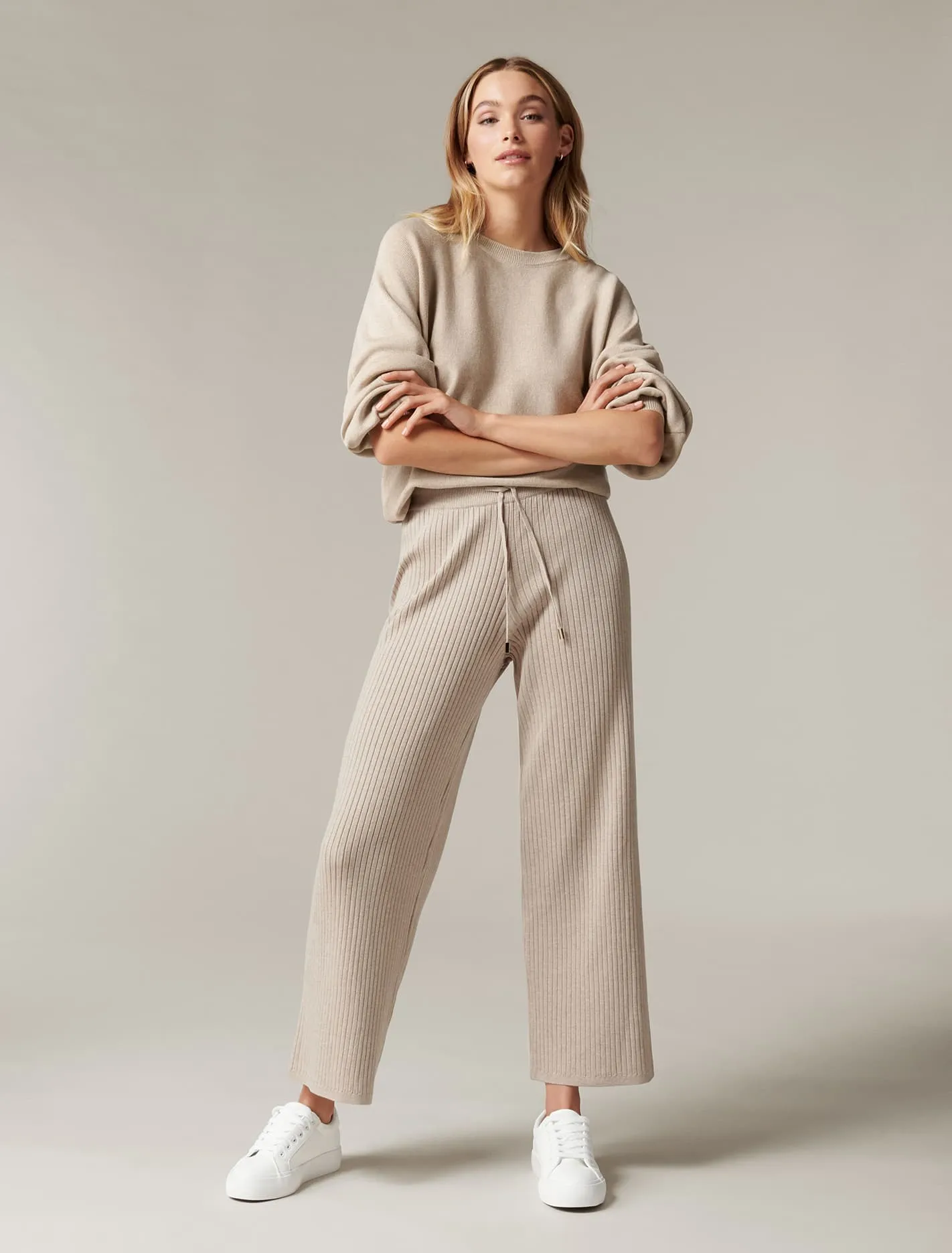 Lara Loungewear Wide Leg Knit Pant