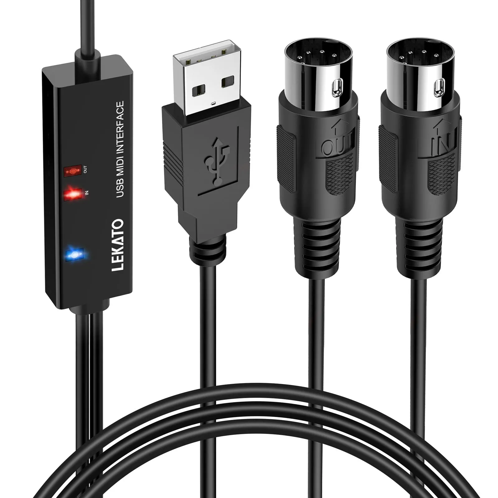 LEKATO LUM MIDI Cable with Input & Output