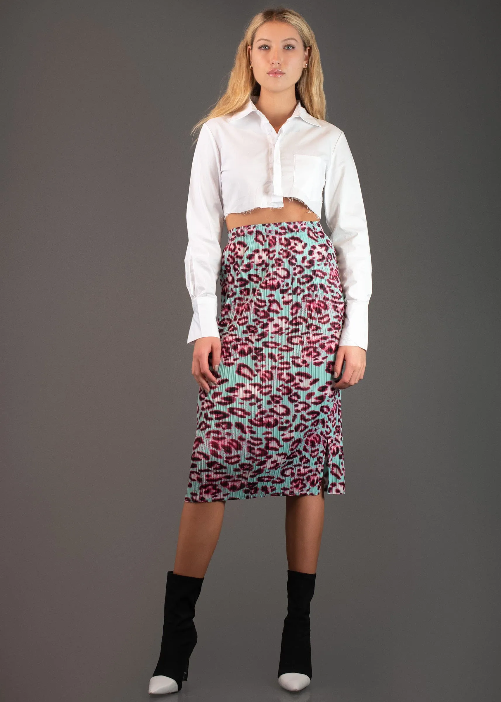 Leopard Print Tube Skirt