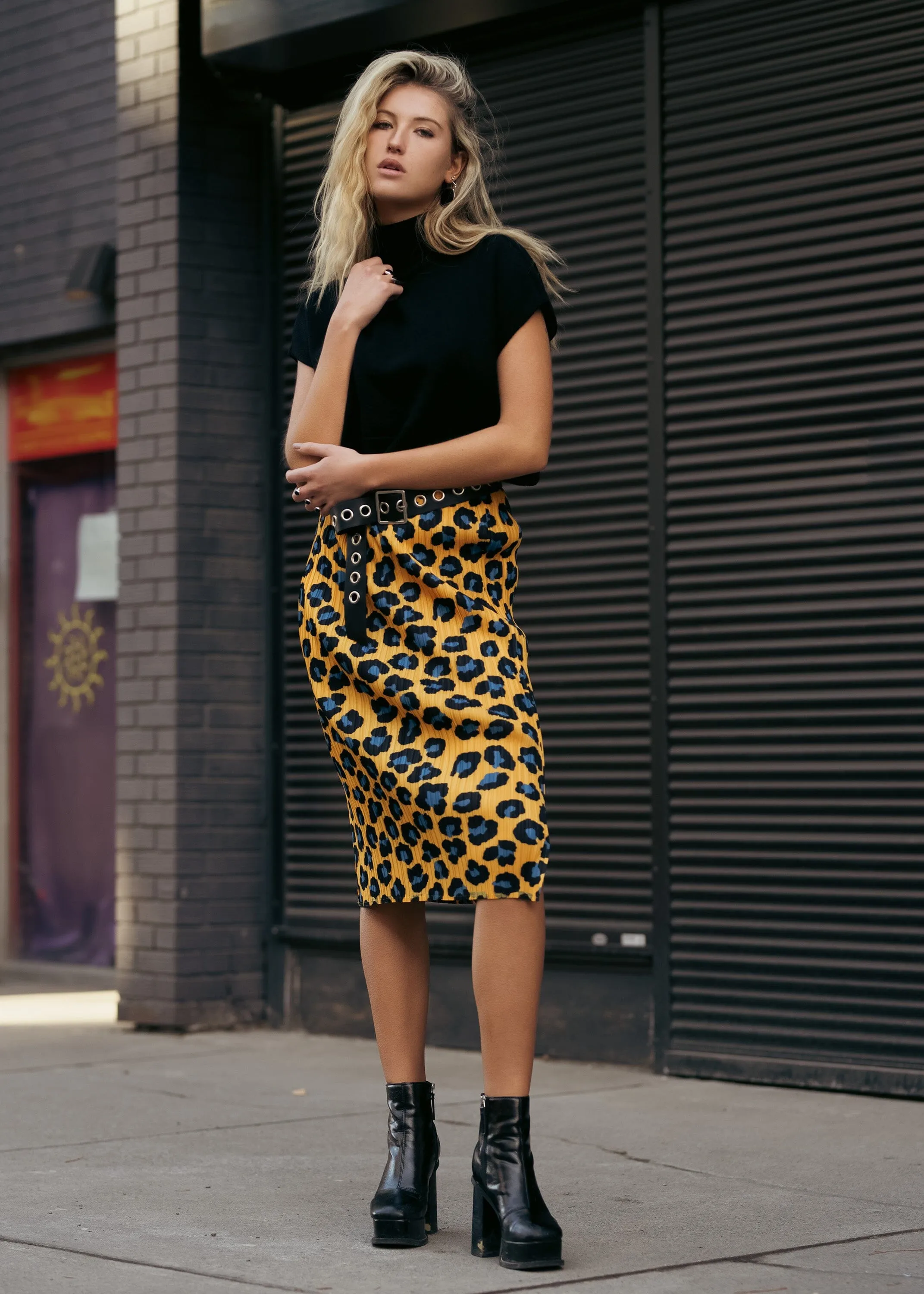 Leopard Print Tube Skirt