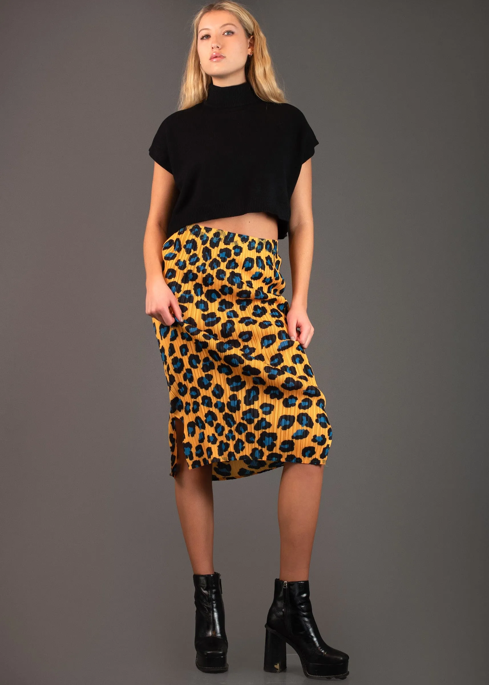 Leopard Print Tube Skirt