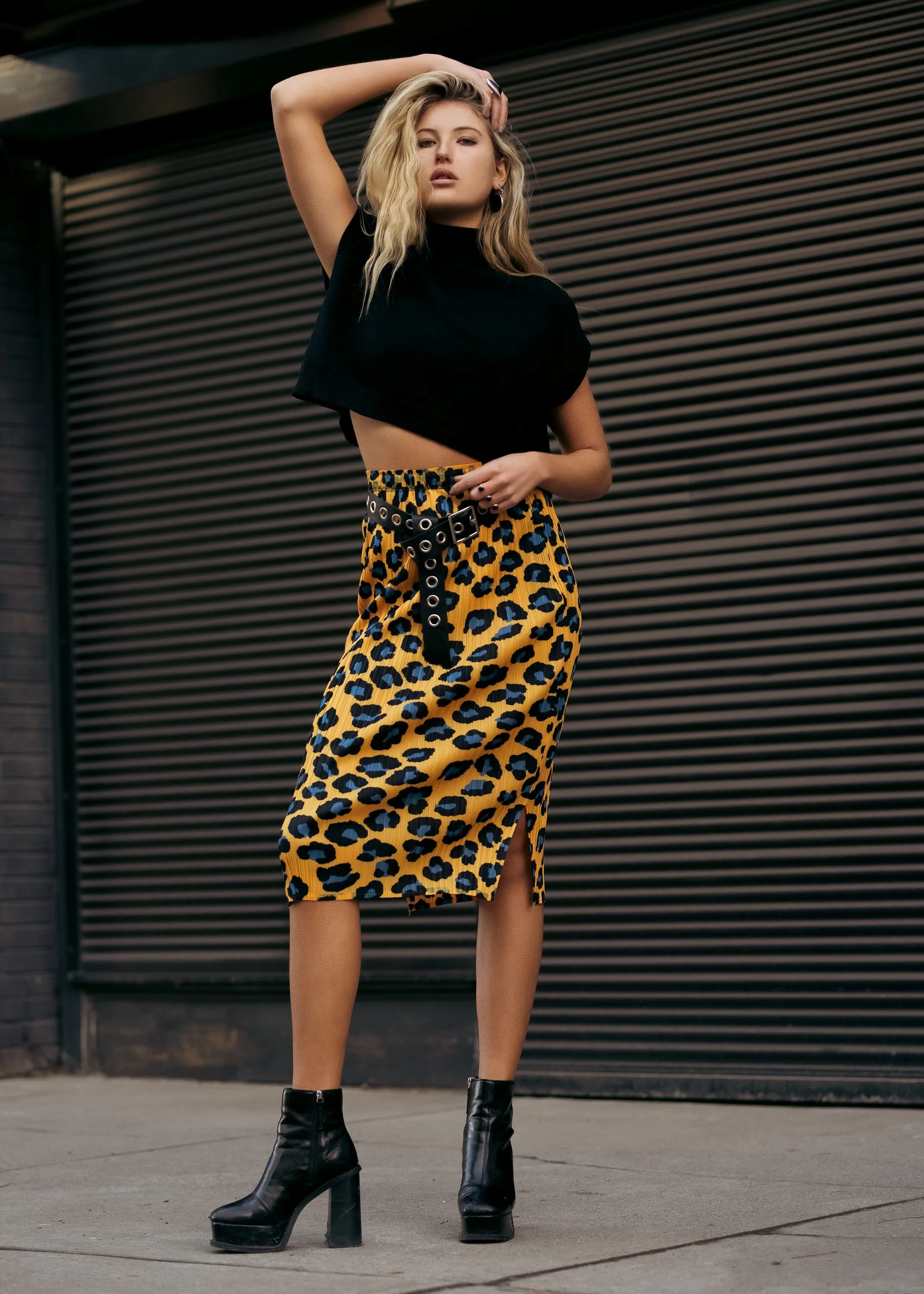 Leopard Print Tube Skirt