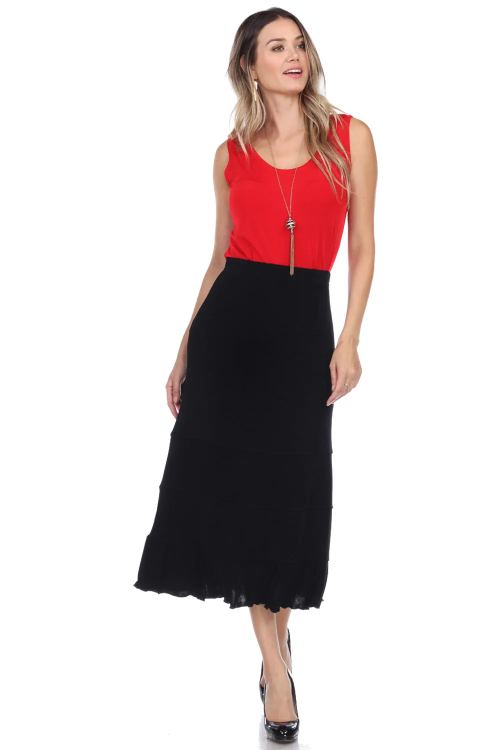 Long Tiered Skirt-6008AY-ARS1