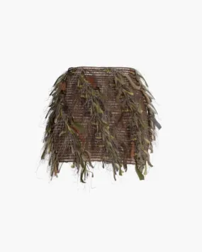 Luciana – Fringed texture – Ruffle skirt