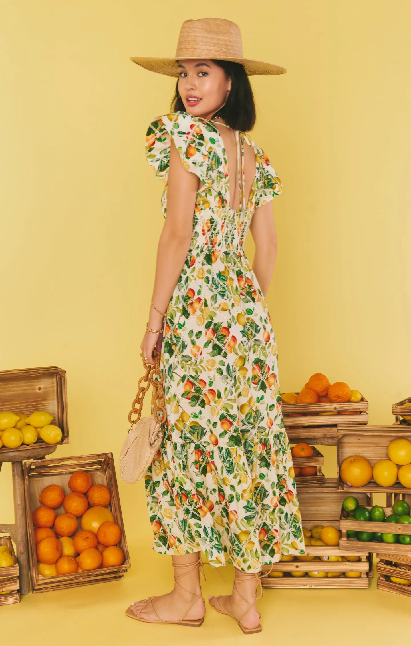 Lunch Date Midi Dress ~ Citrus in Georgia