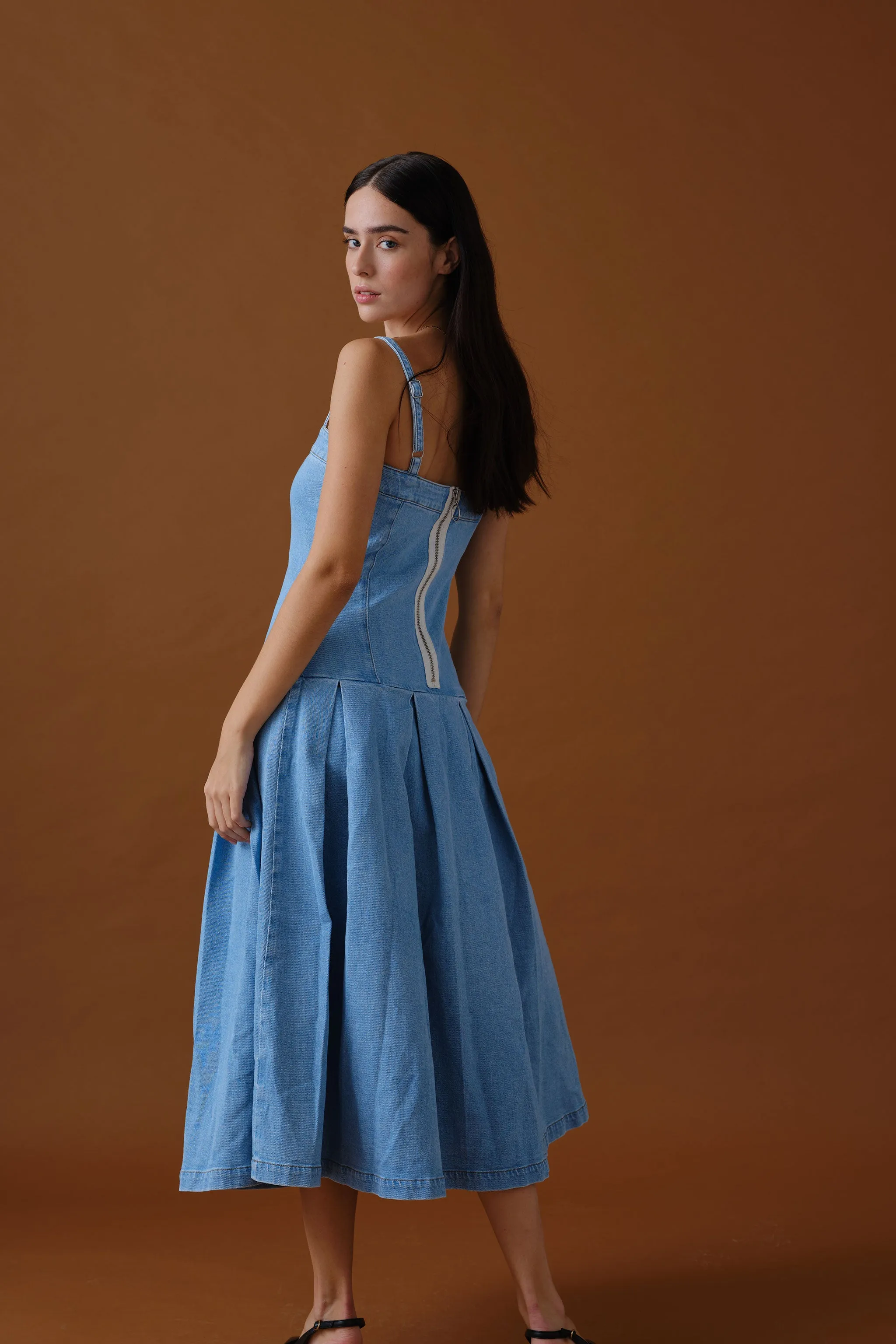 Maddie Dress in Oceanic Blue