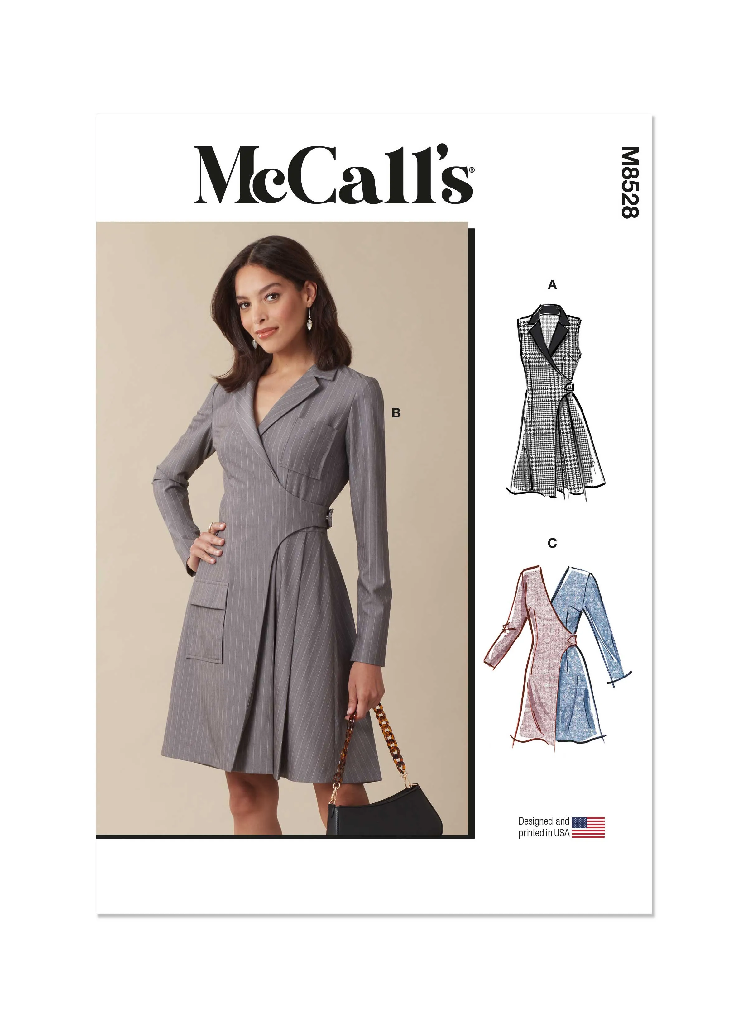 McCall's sewing pattern 8528 Blazer Wrap Dresses