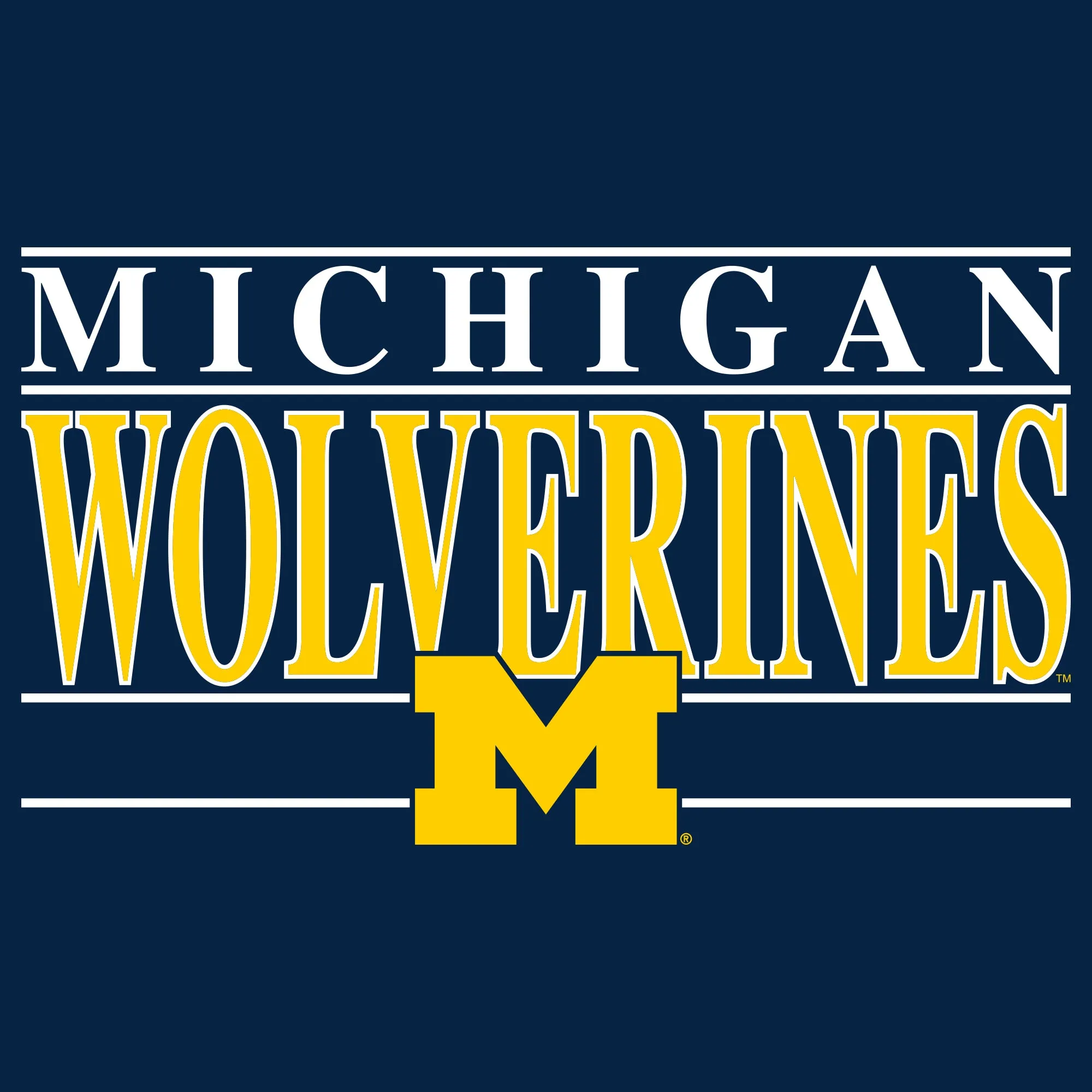 Michigan Headline Crewneck Sweatshirt - Navy