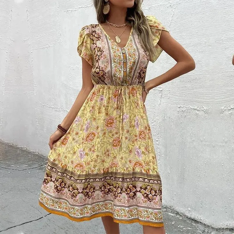 MIDI BEACH BOHEMIAN DRESSES