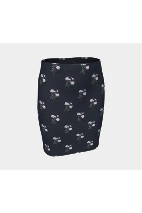 Midnight Bellflower Fitted Skirt