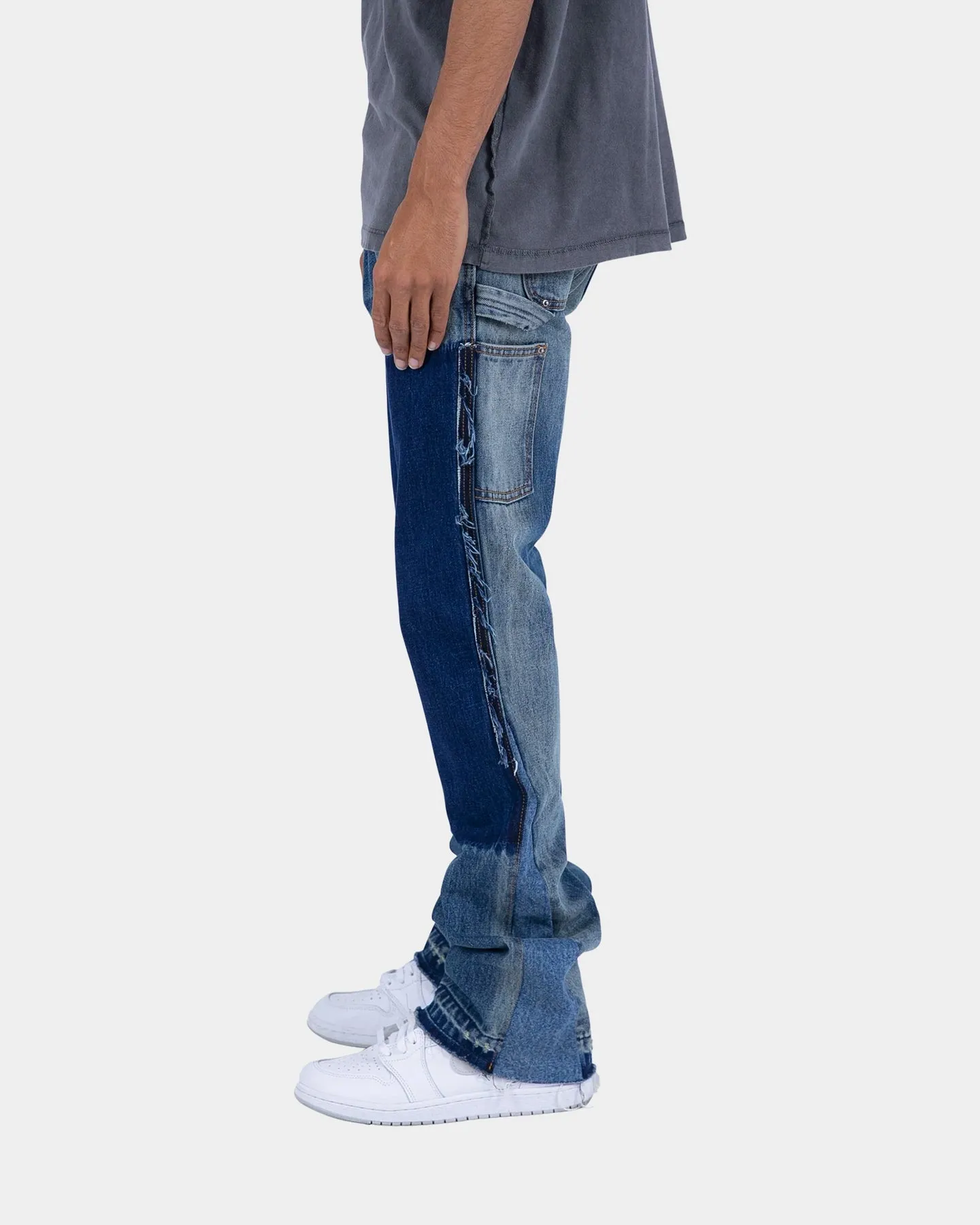 MNML B118 Flare Work Denim Jeans Blue