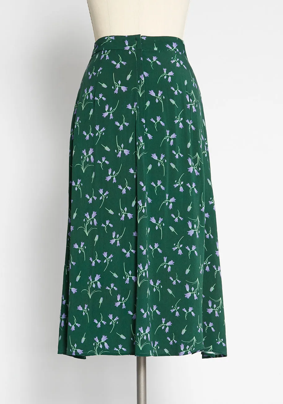 ModCloth x Collectif Bluebell Julep Midi Skirt