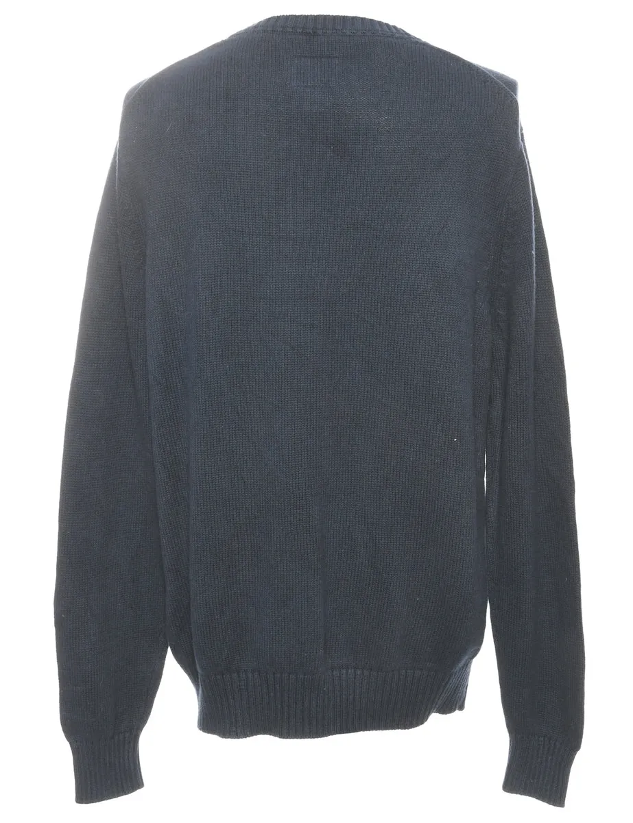 Navy Long Sleeved Jumper - M