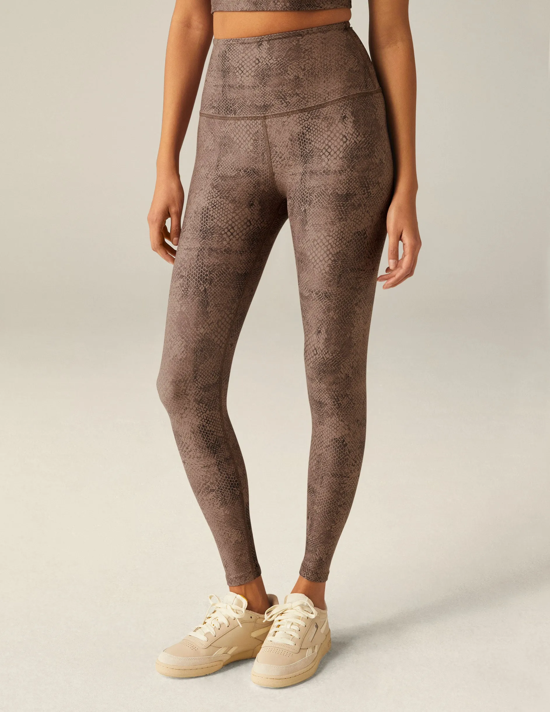 Neutral Snakeskin SoftMark High Waisted Midi Legging