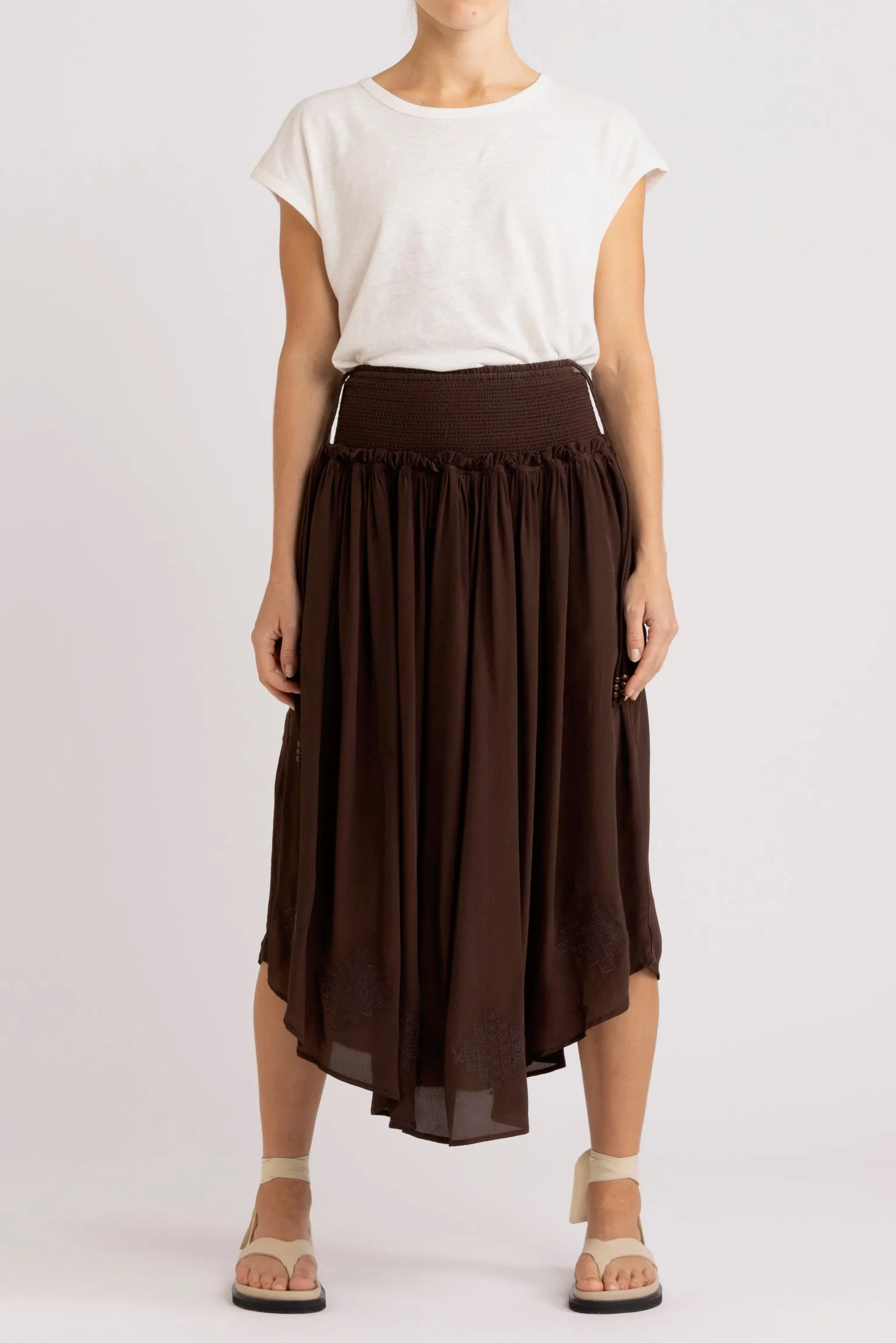 Nina Skirt with Shirred Waistband