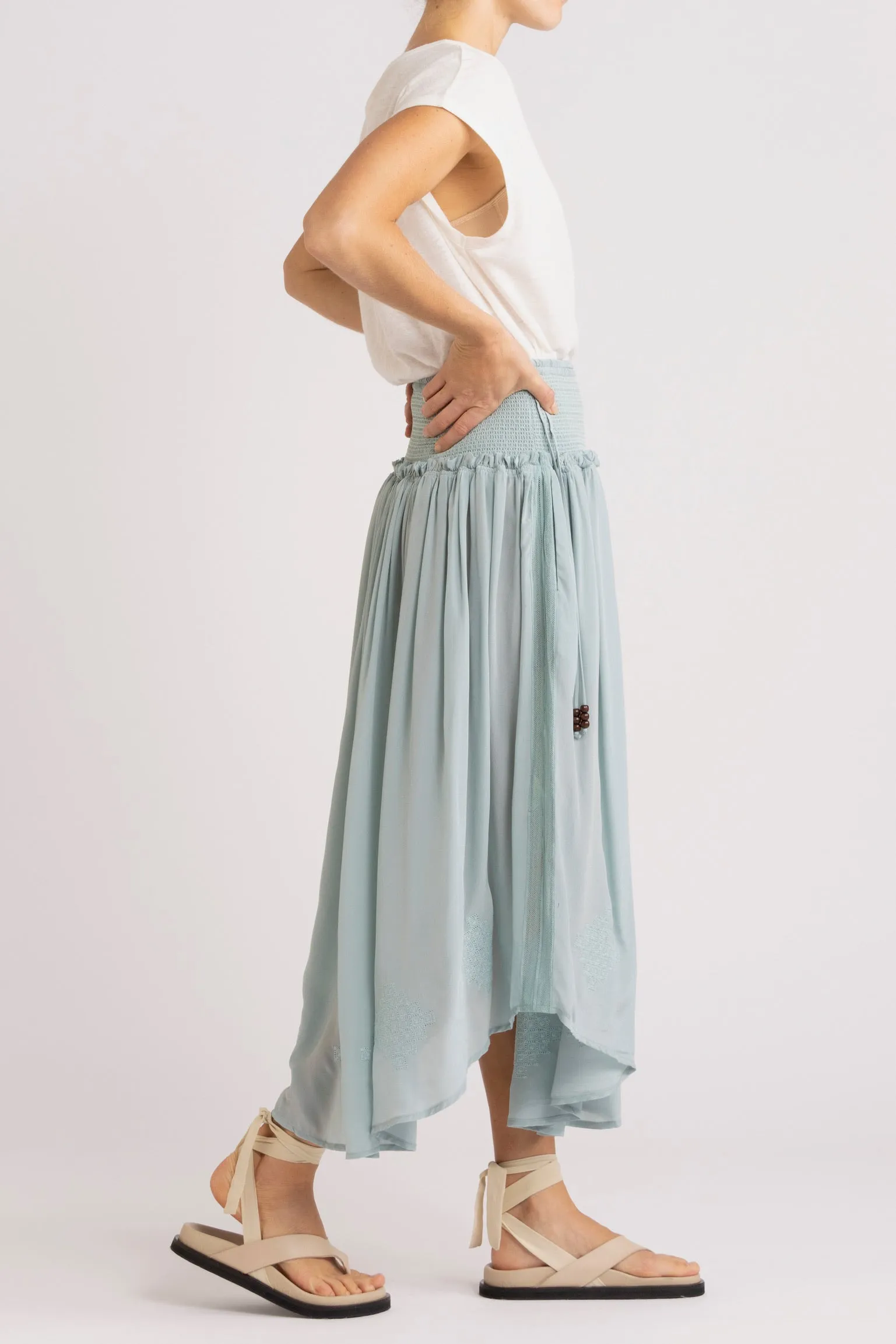 Nina Skirt with Shirred Waistband