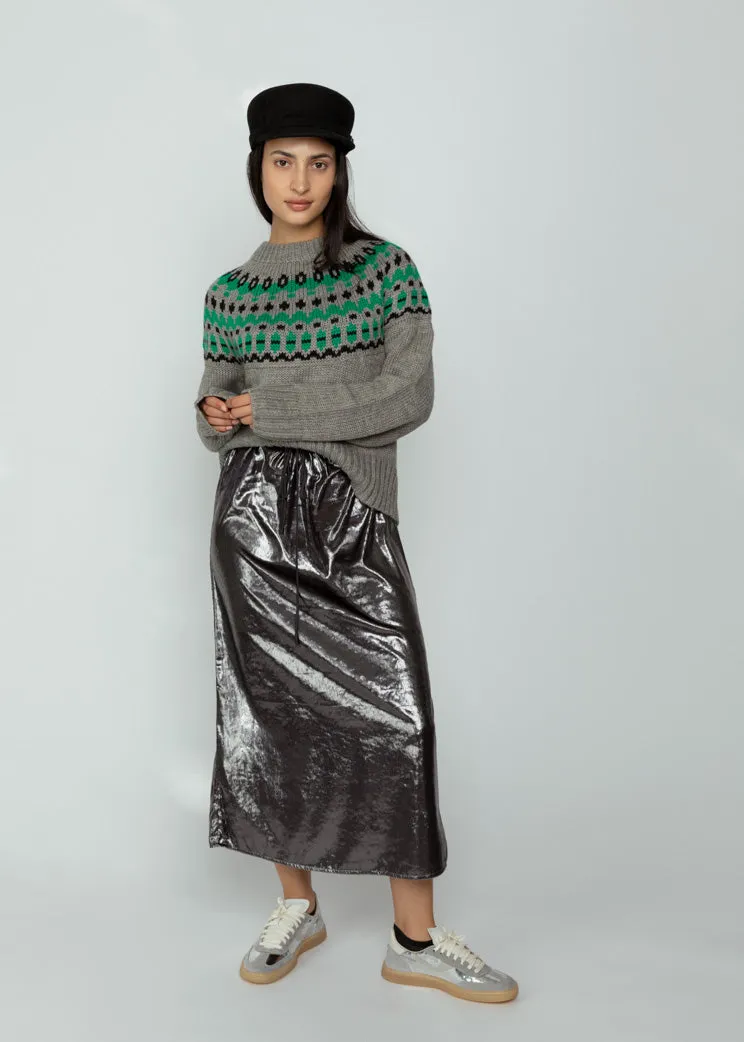 No. 6 Stripe Silver Pony Inez Skirt