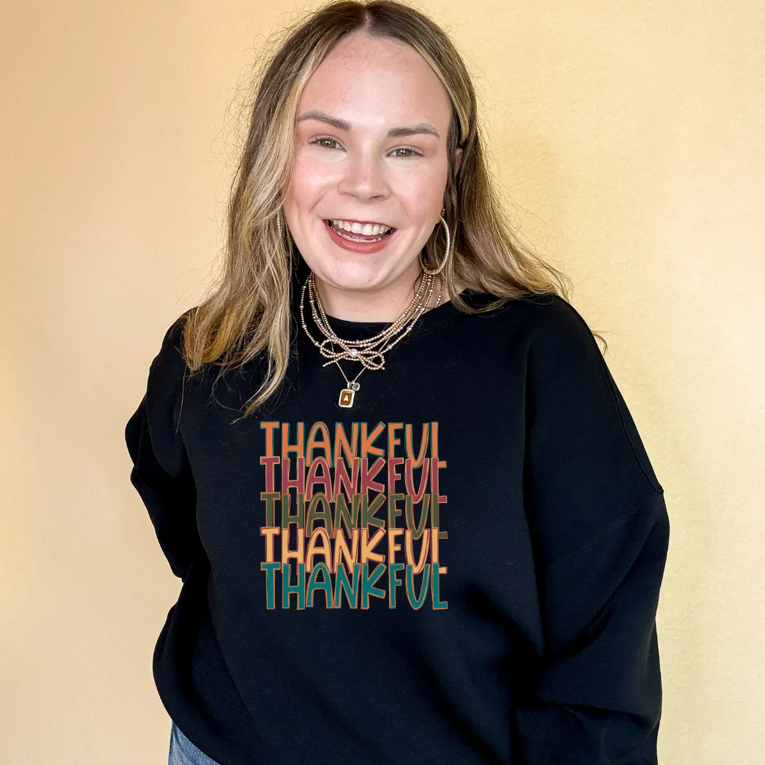 Online Exclusive | Thankful Thankful Thankful Graphic Sweatshirt in Multiple Color Options