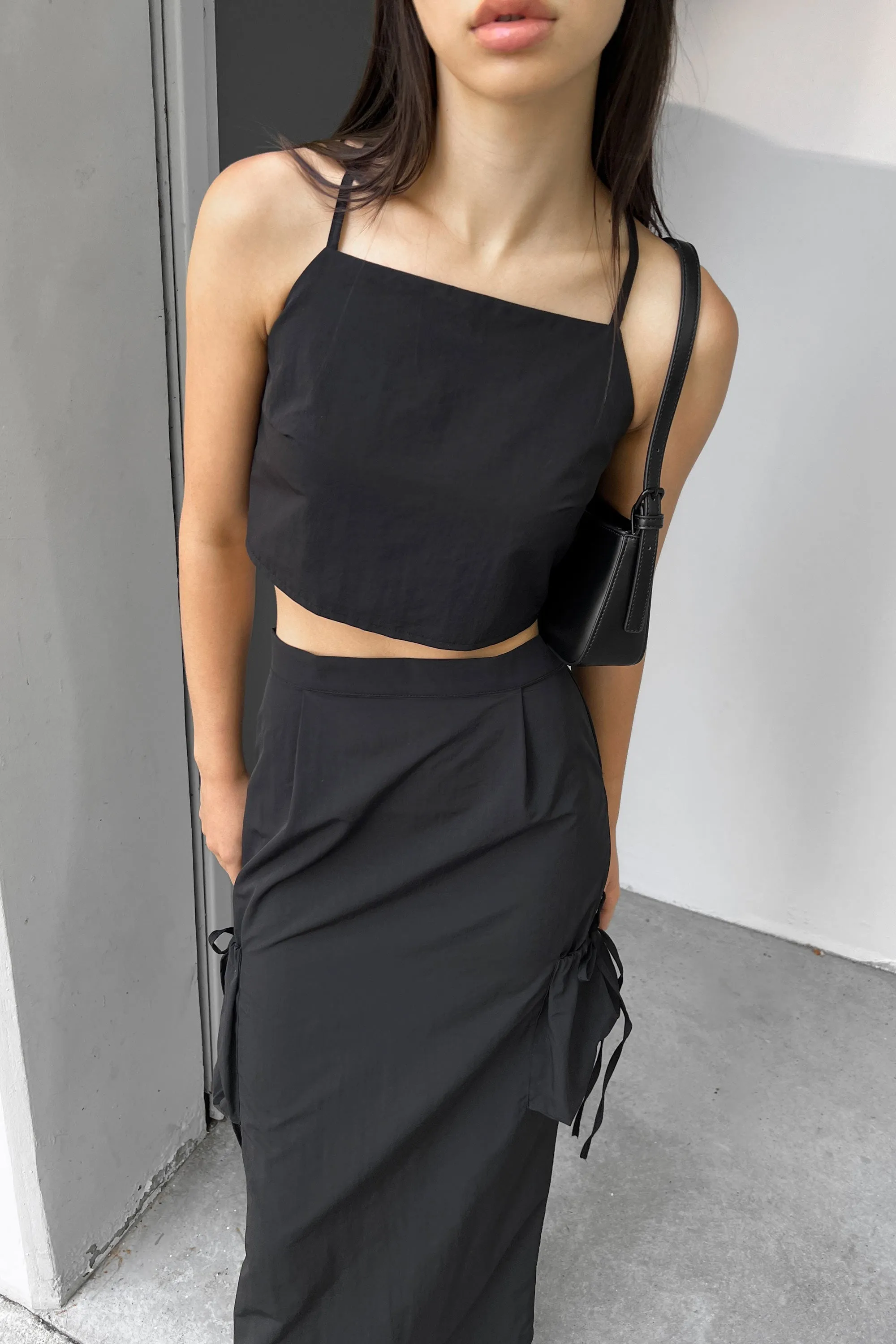 OPEN BACK TANK AND CARGO MIDI SKIRT SET