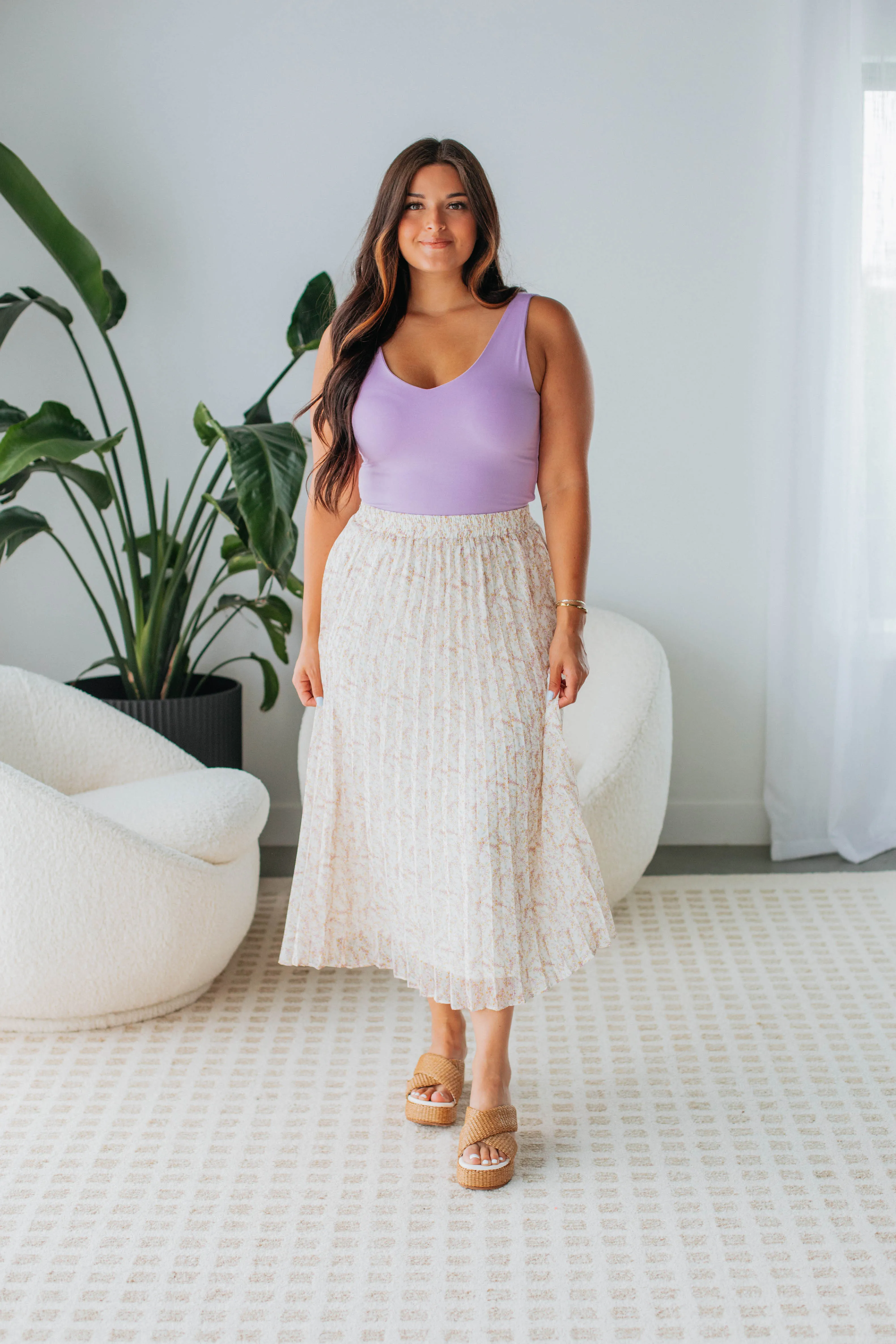 Orson Midi Skirt - Cream Mix