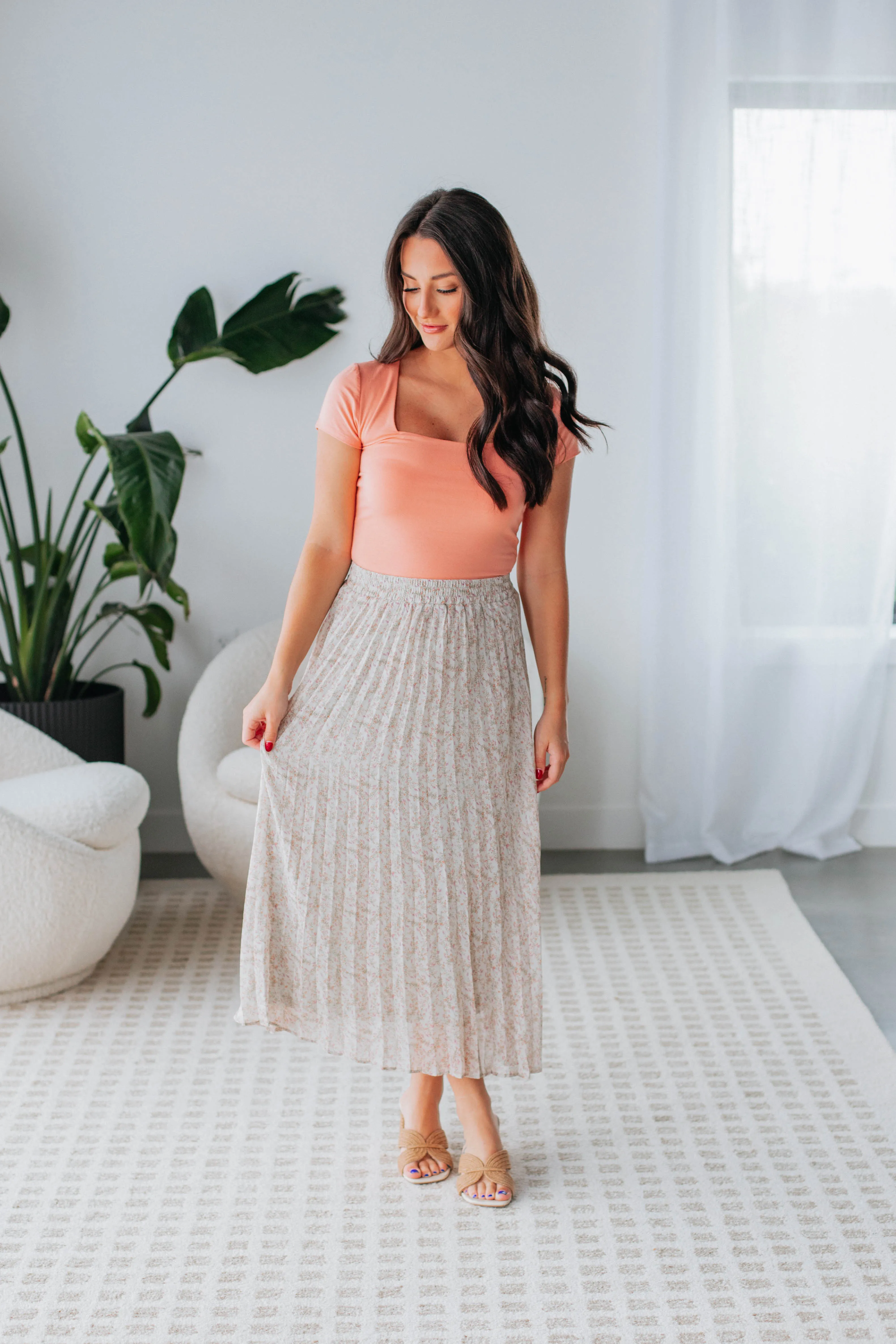 Orson Midi Skirt - Sage Mix