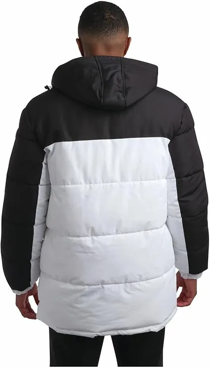 Ouilted Colorblock Puffer White