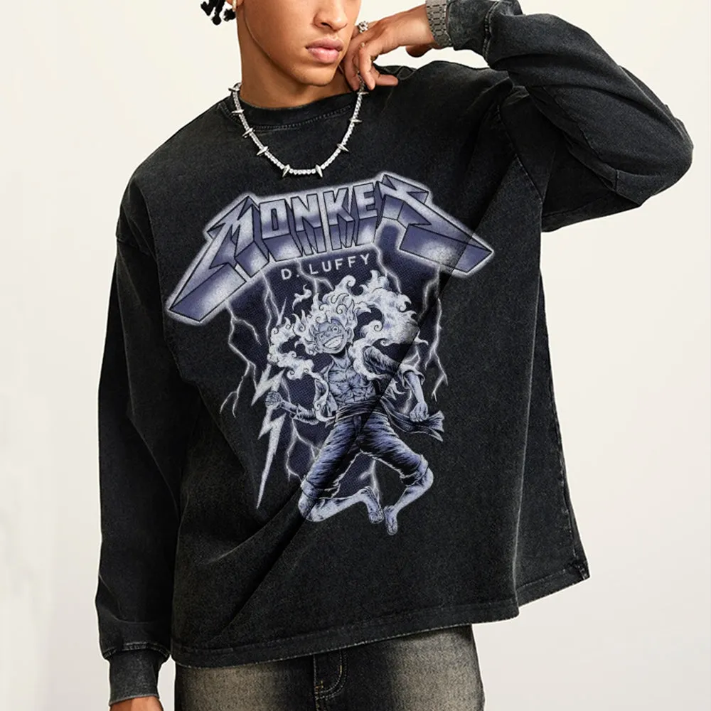 Oversized Vintage Washed Graphic Sweatshirt