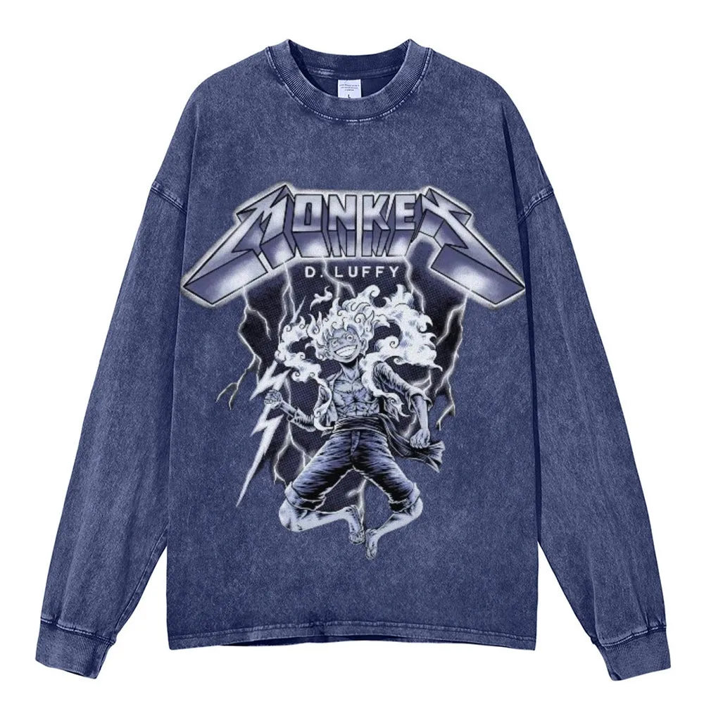 Oversized Vintage Washed Graphic Sweatshirt