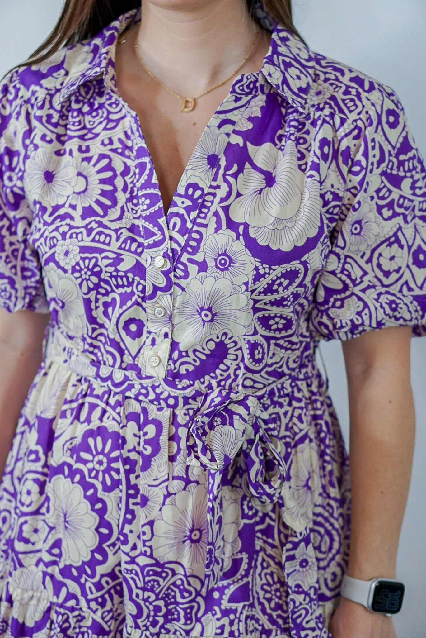 Paisley Promise Lavender Midi Dress