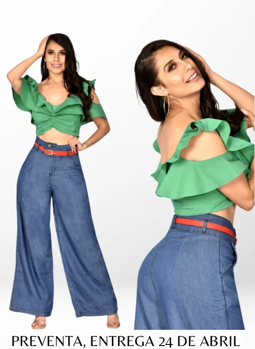 Pantalones Tipo Palazzo Sin Bolsas Camila