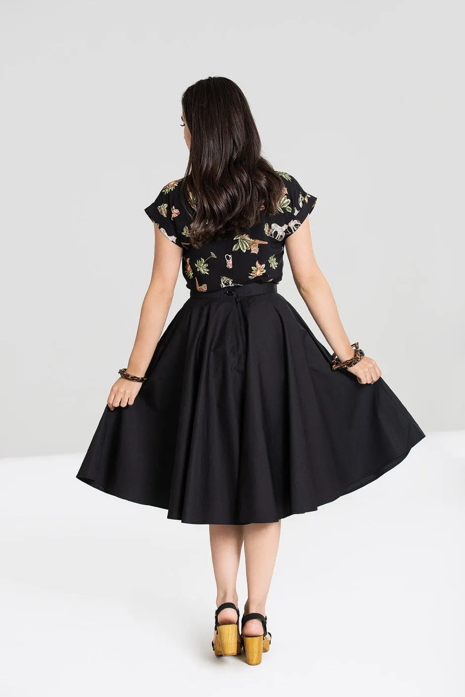 Paula Black Circle Skirt