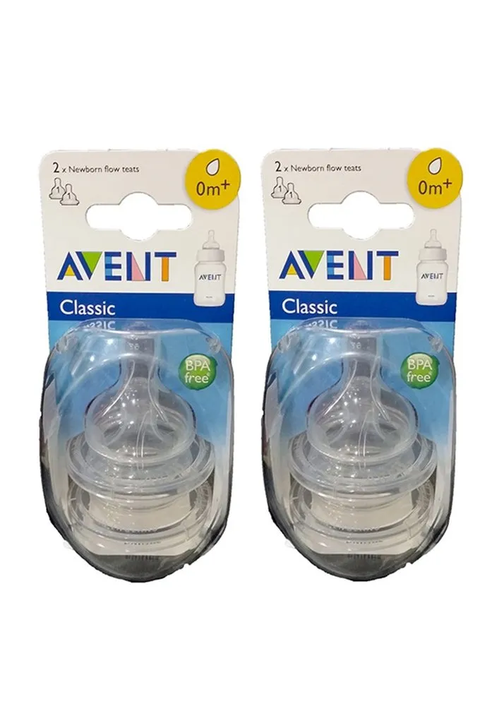 Philips Avent Classic  Silicone Teats 0M  1-Hole (2 Pcs Per Pack)