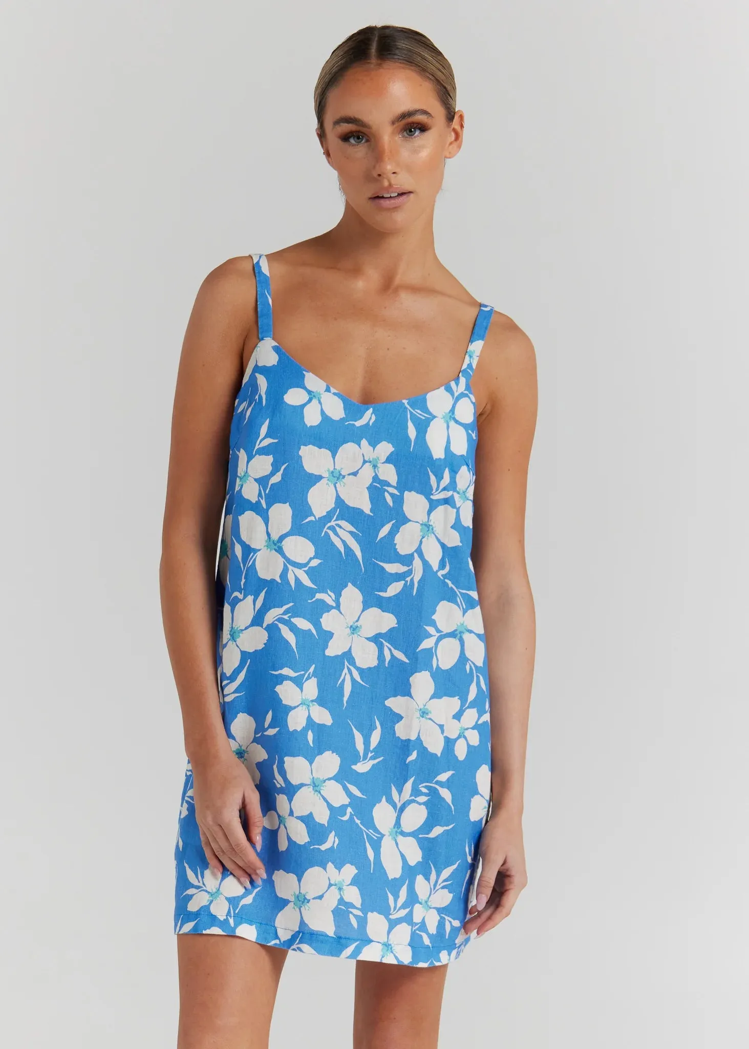 POOLSIDE PARADISO Maui V slip shift dress-Marina