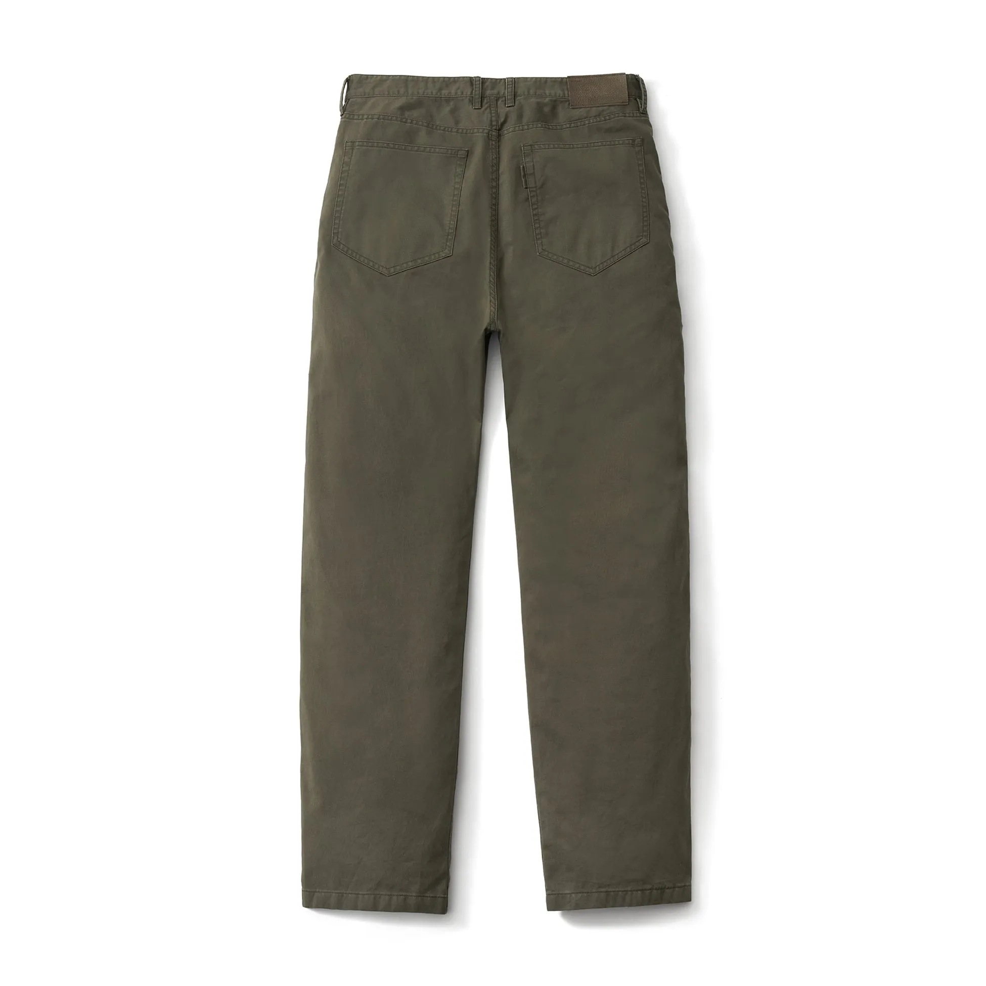 POTTERY Garment Washed Pants (Straight Fit) - Khaki