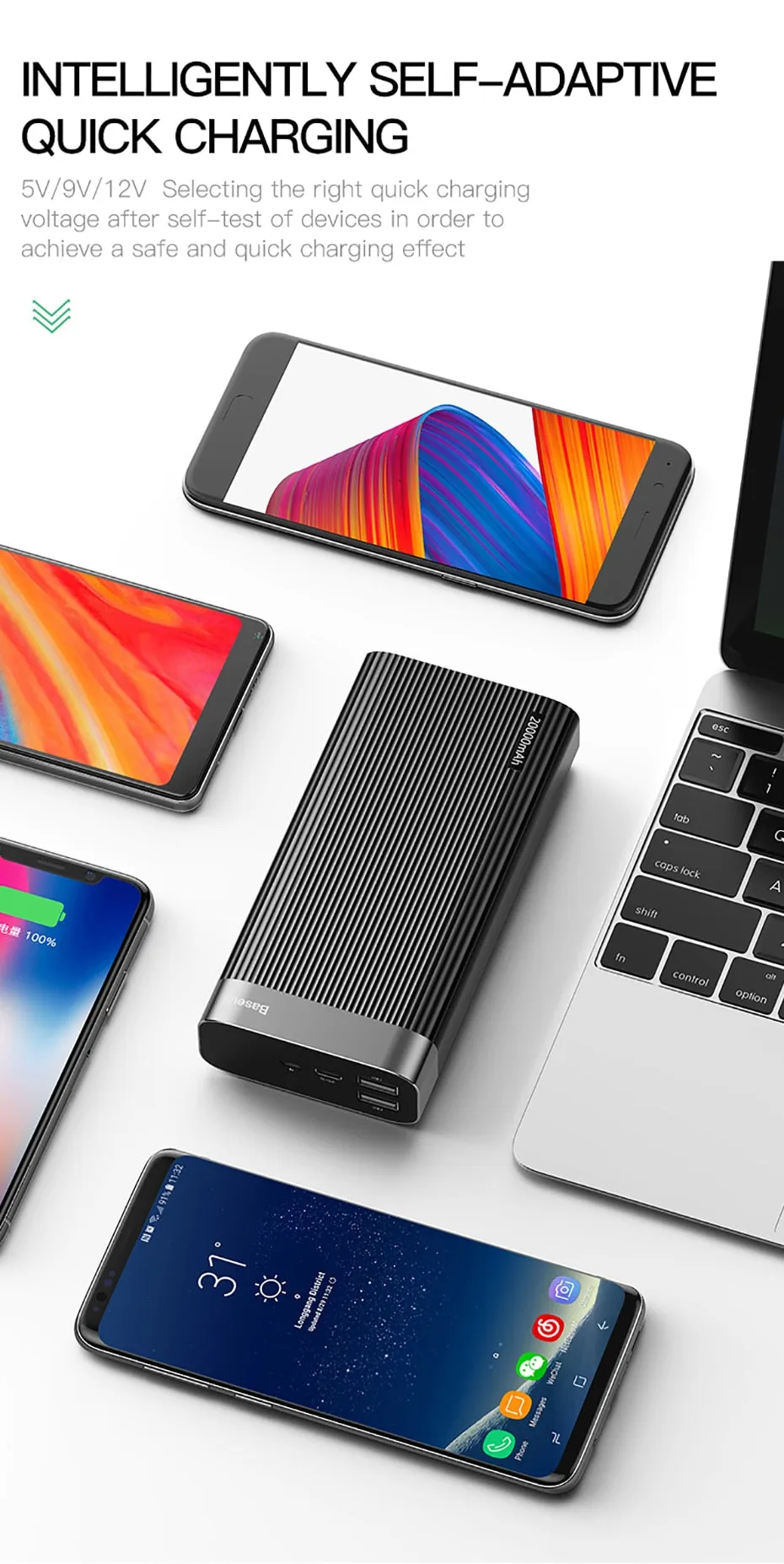 Premium 20000mah Power Bank, Fast Charging