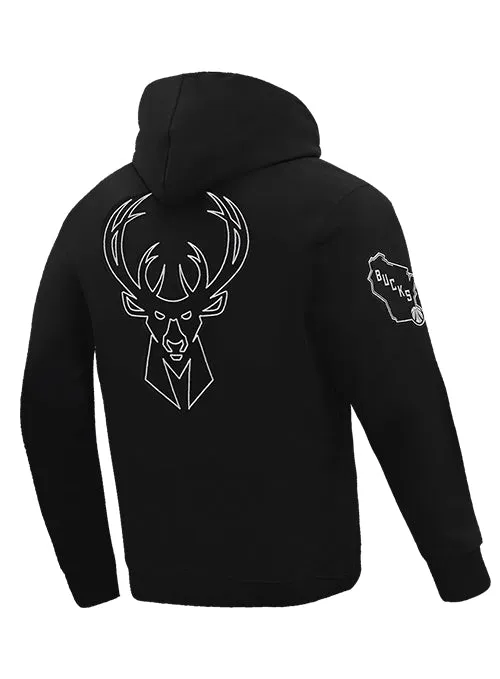 Pro Standard Black and Silver Milwaukee Bucks Hooded Sweatshirt