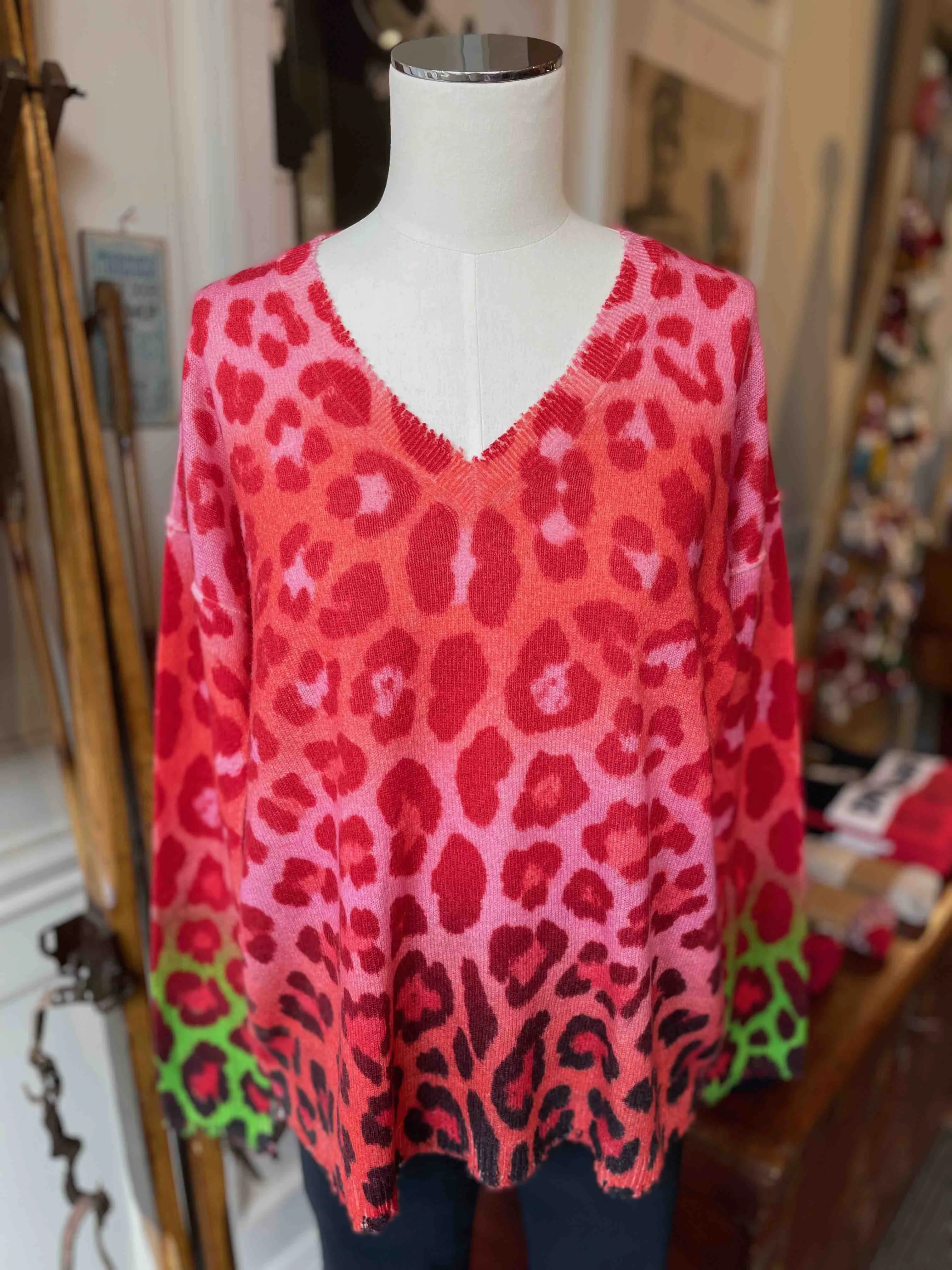 Pulli V neck Leo Degrade Sweater