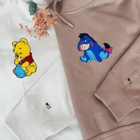 "Lovely Bear Couple" Custom Embroidered Hoodies – Personalized Embroidered Hoodies For Couples