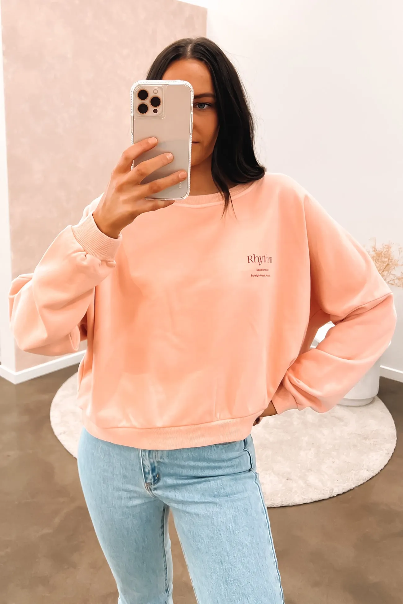 Rhythm Core Slouch Fleece Pink Salt