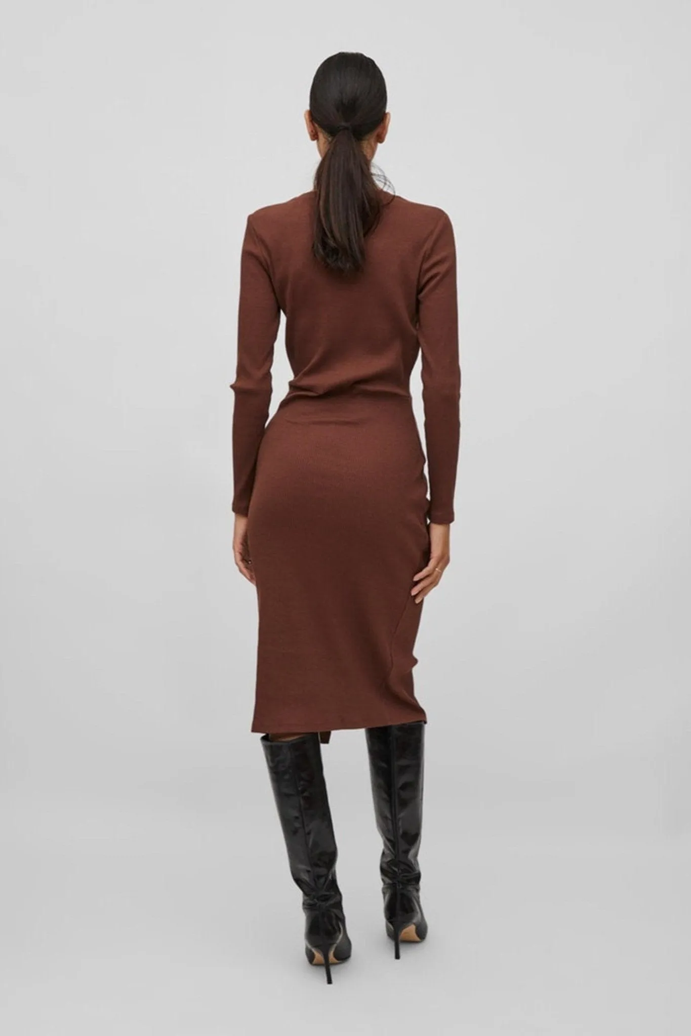 Ribena Midi Dress - Chocolate Fondant