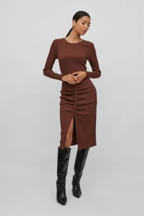 Ribena Midi Dress - Chocolate Fondant