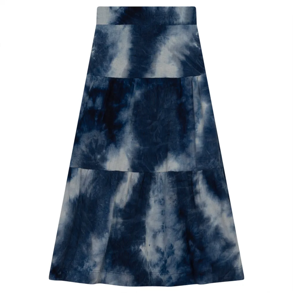 Riff TIe-Dye Tiered Skirt